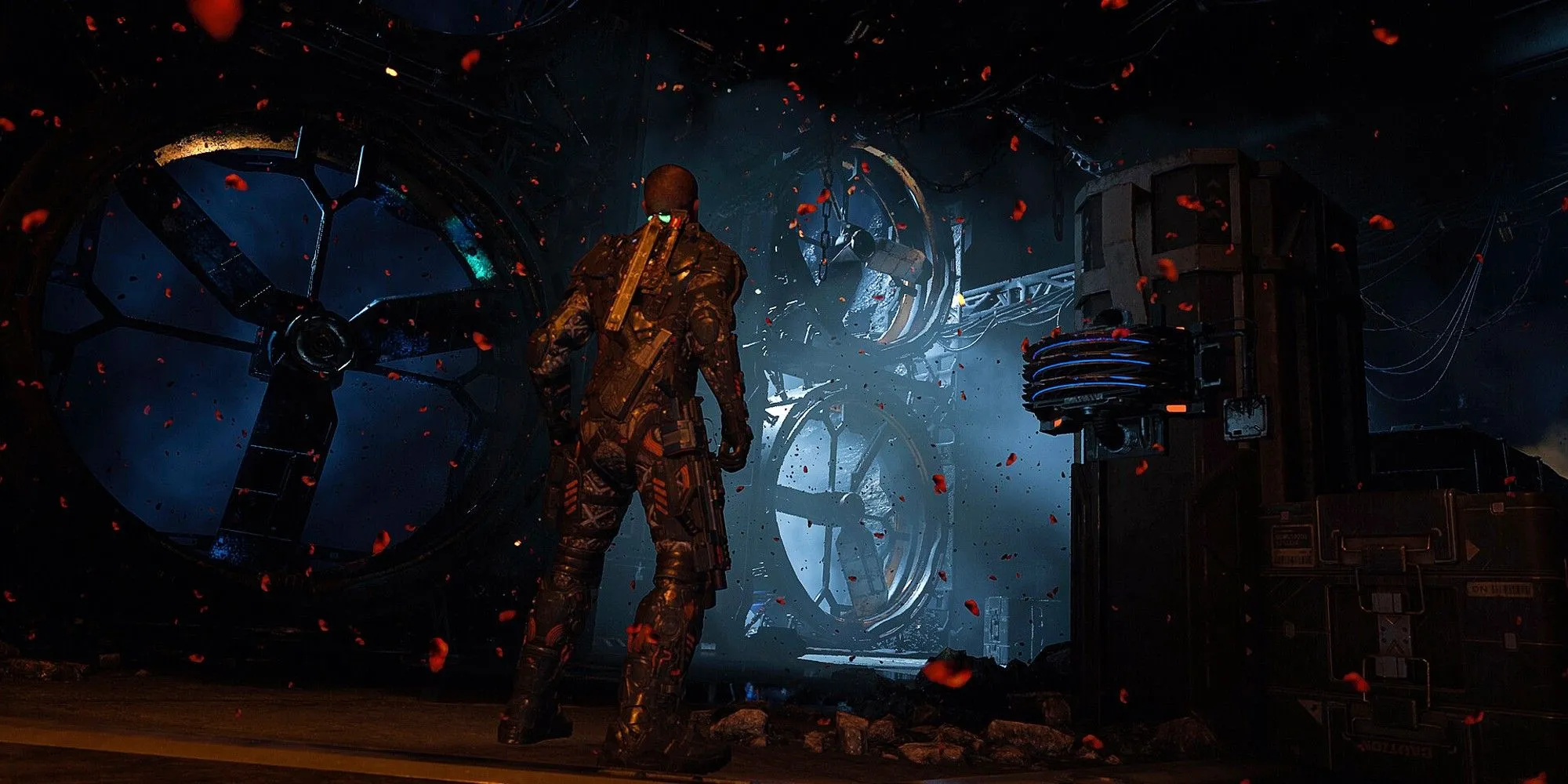 Jacob Lee trong The Callisto Protocol đang bò qua ống thông gió trong DLC Final Transmission
