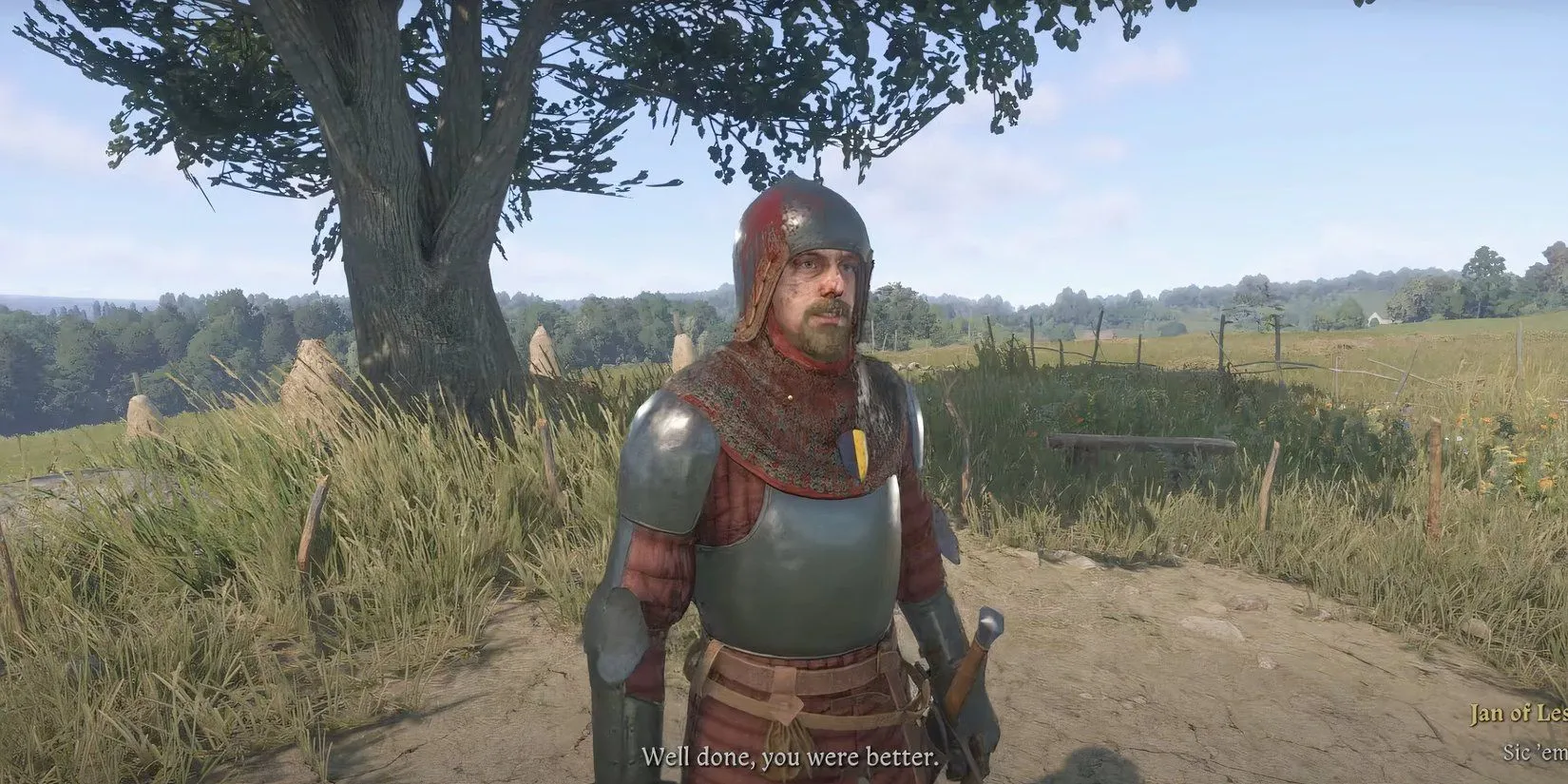 Jan, đối thủ của Henry, gục ngã sau trận đấu tay đôi trong Kingdom Come Deliverance 2
