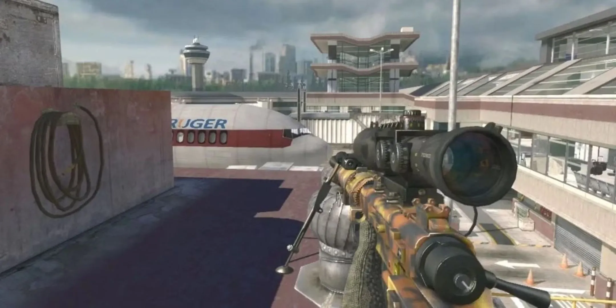 Khẩu súng tỉa Intervention huyền thoại trong Call of Duty Modern Warfare 2 trên bản đồ Terminal