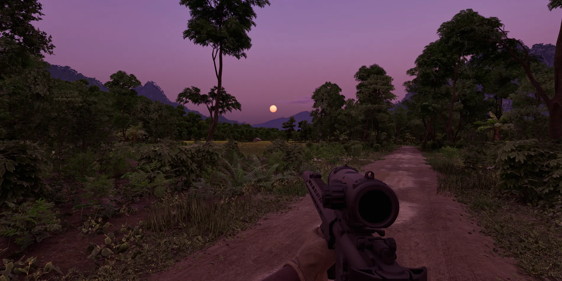 Khung cảnh hoàng hôn ấn tượng trong game Gray Zone Warfare