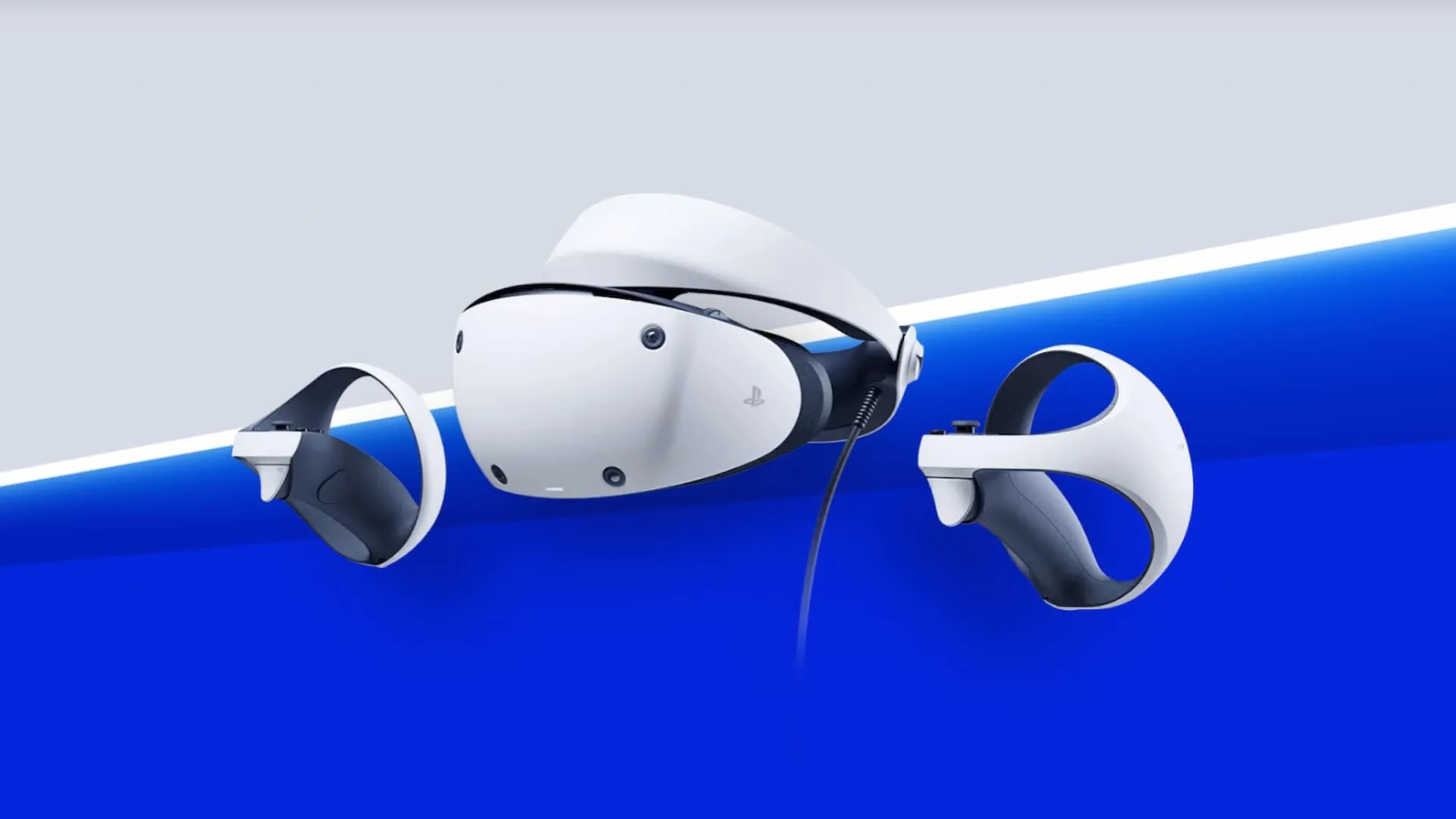 Kính PSVR 2 và tay cầm Sense với thiết kế màu trắng đặc trưng