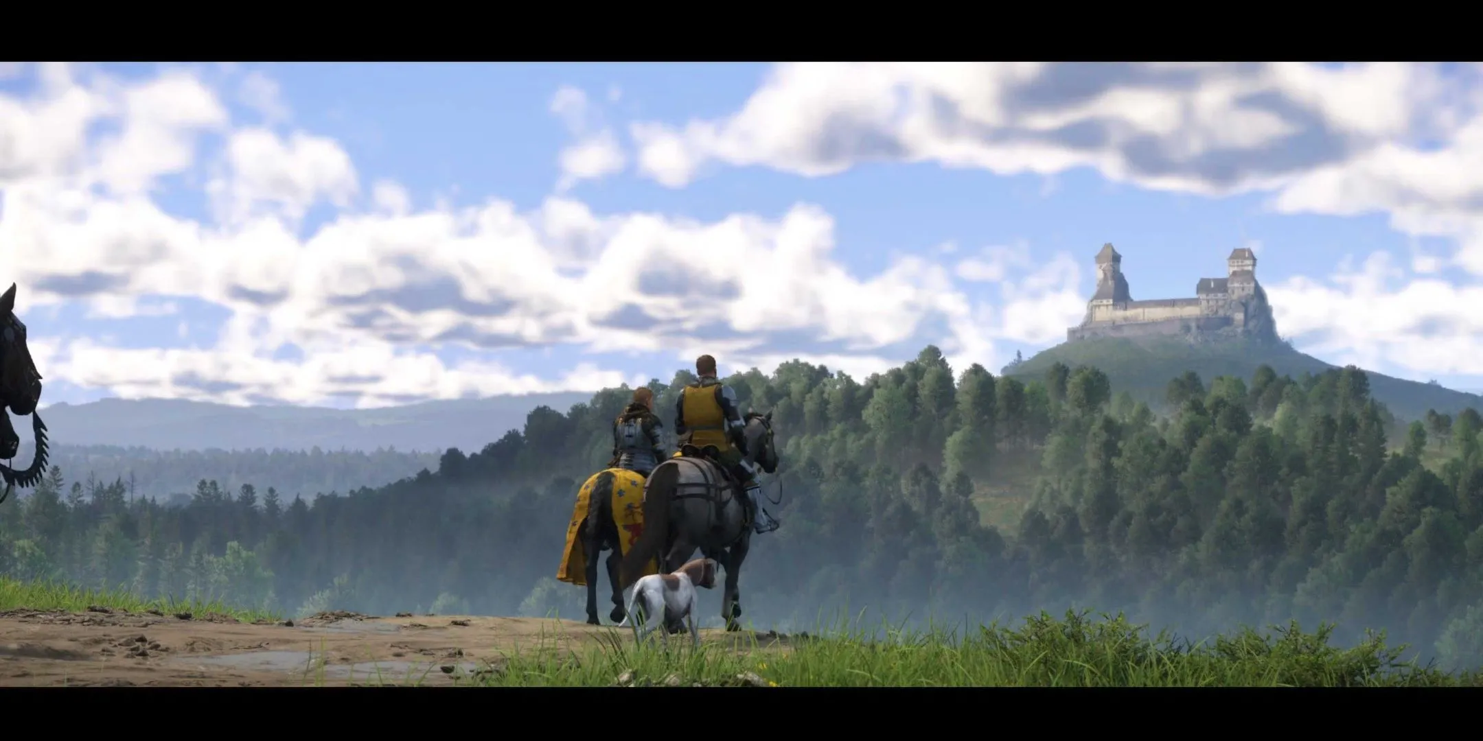 Lâu đài Trosky từ xa trong game Kingdom Come: Deliverance 2