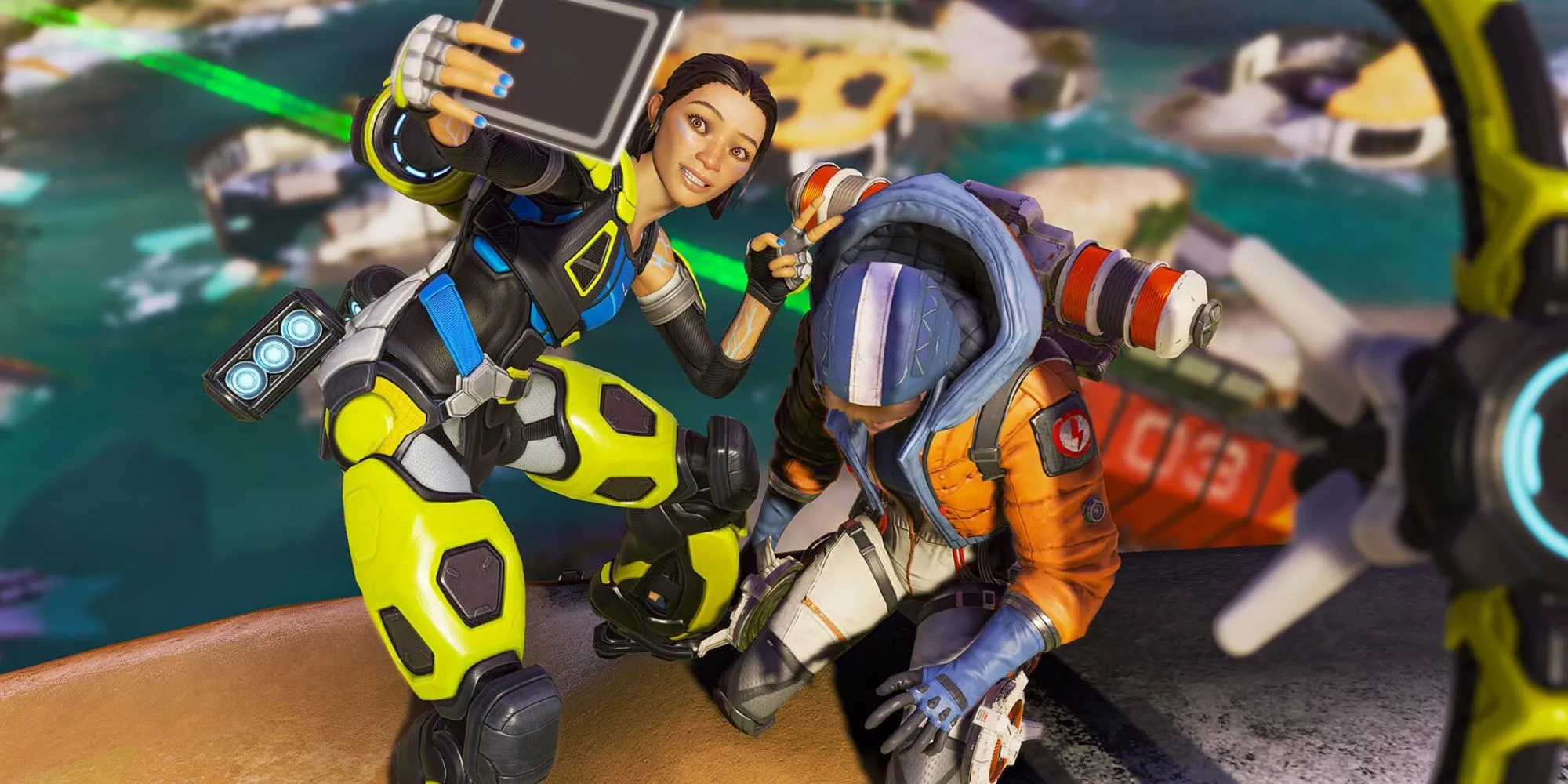 Legend Conduit trong game Apex Legends, một trong những nhân vật được lồng tiếng