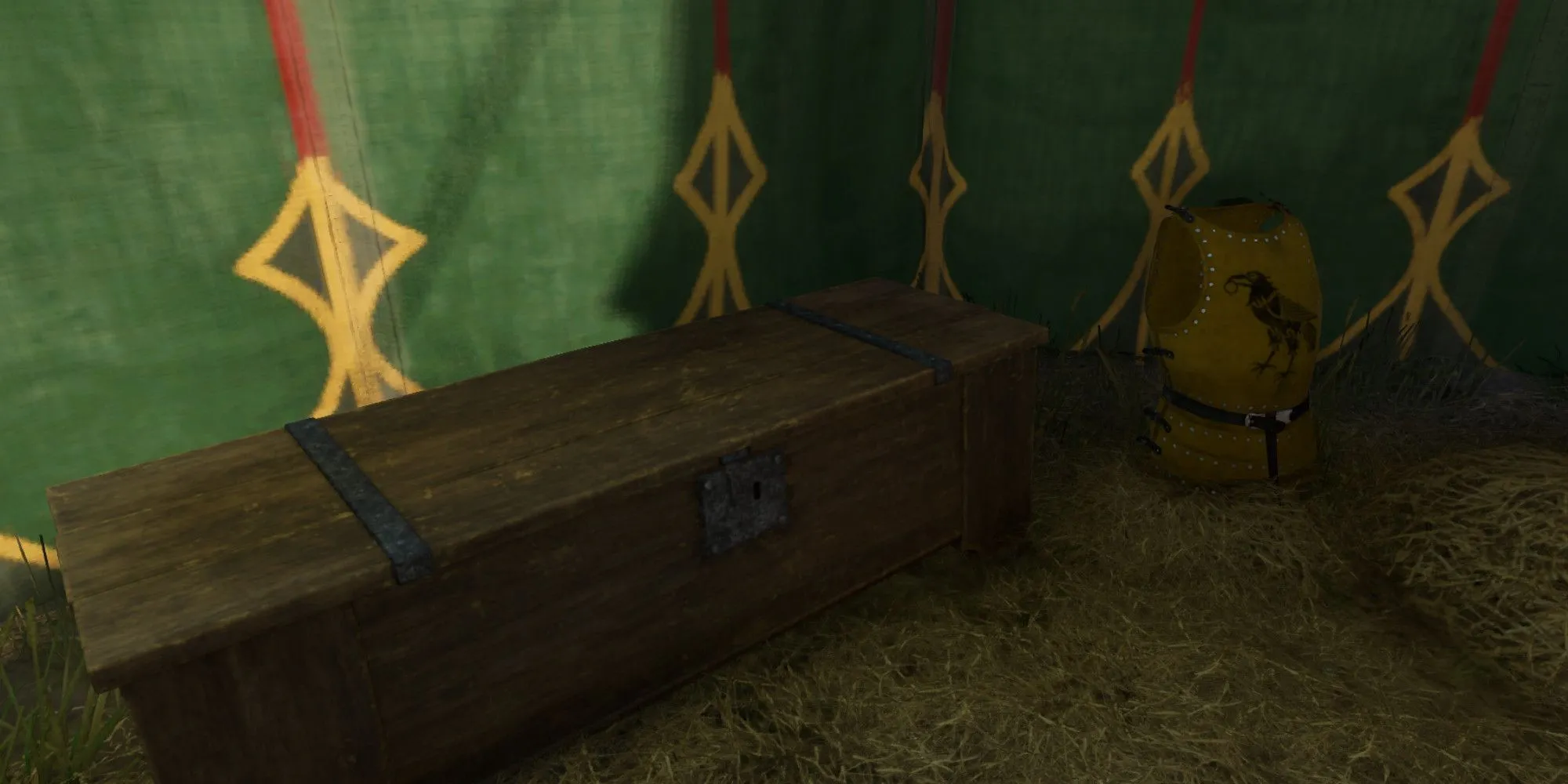 Lều chứa trang bị của Jezhek trong trại Sigismund, nhiệm vụ Lost Honor KCD2