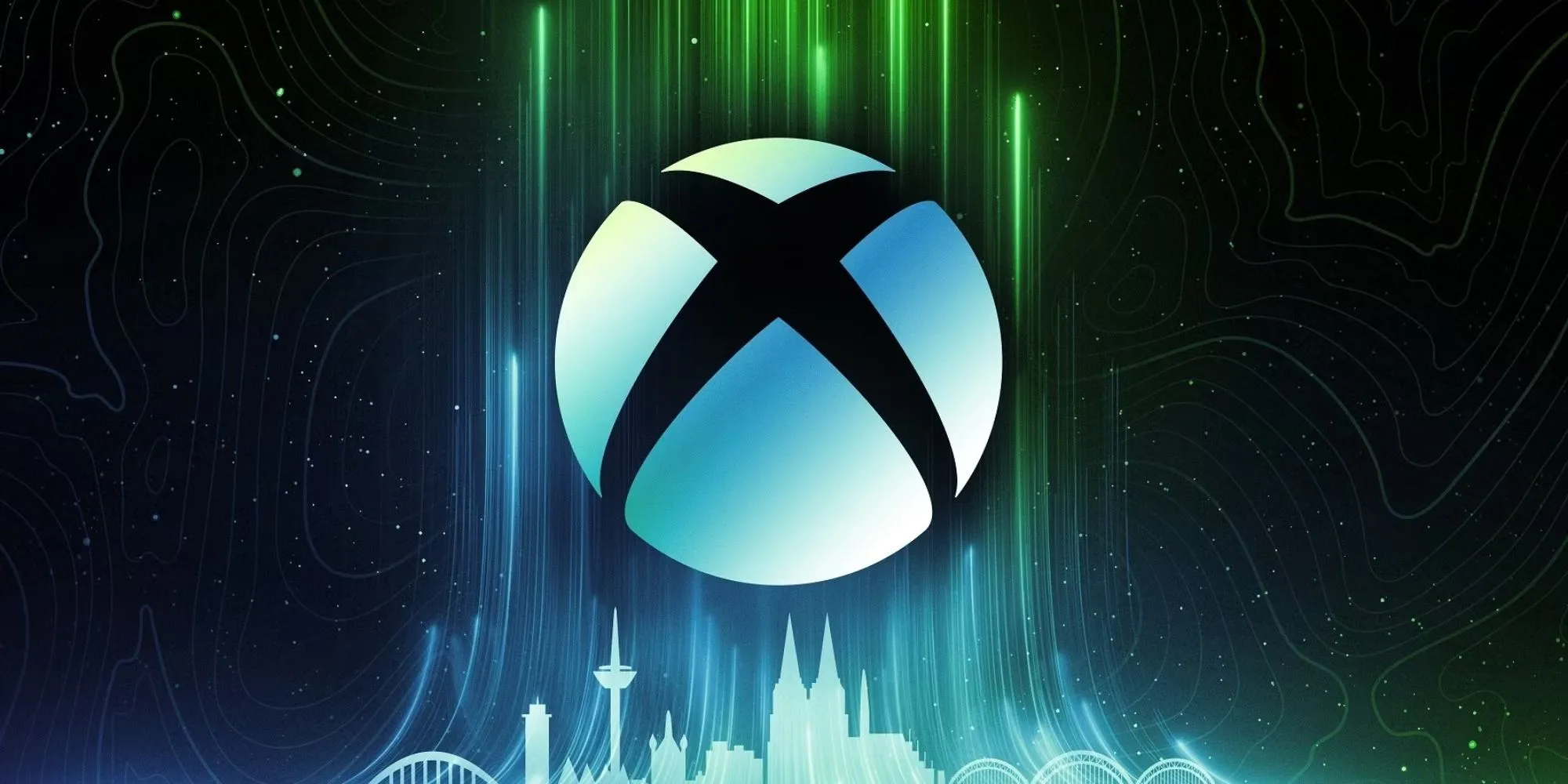 Logo Xbox trên nền xanh đặc trưng gợi ý về các thiết bị Xbox mới