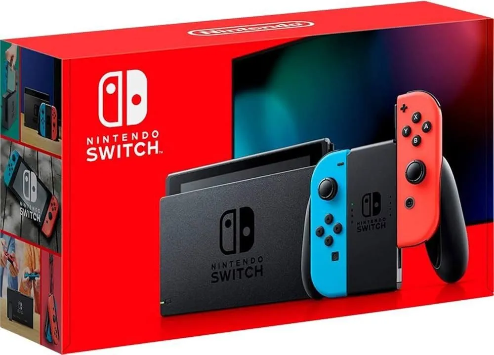 Máy chơi game Nintendo Switch hiện tại và cặp tay cầm Joy-Con