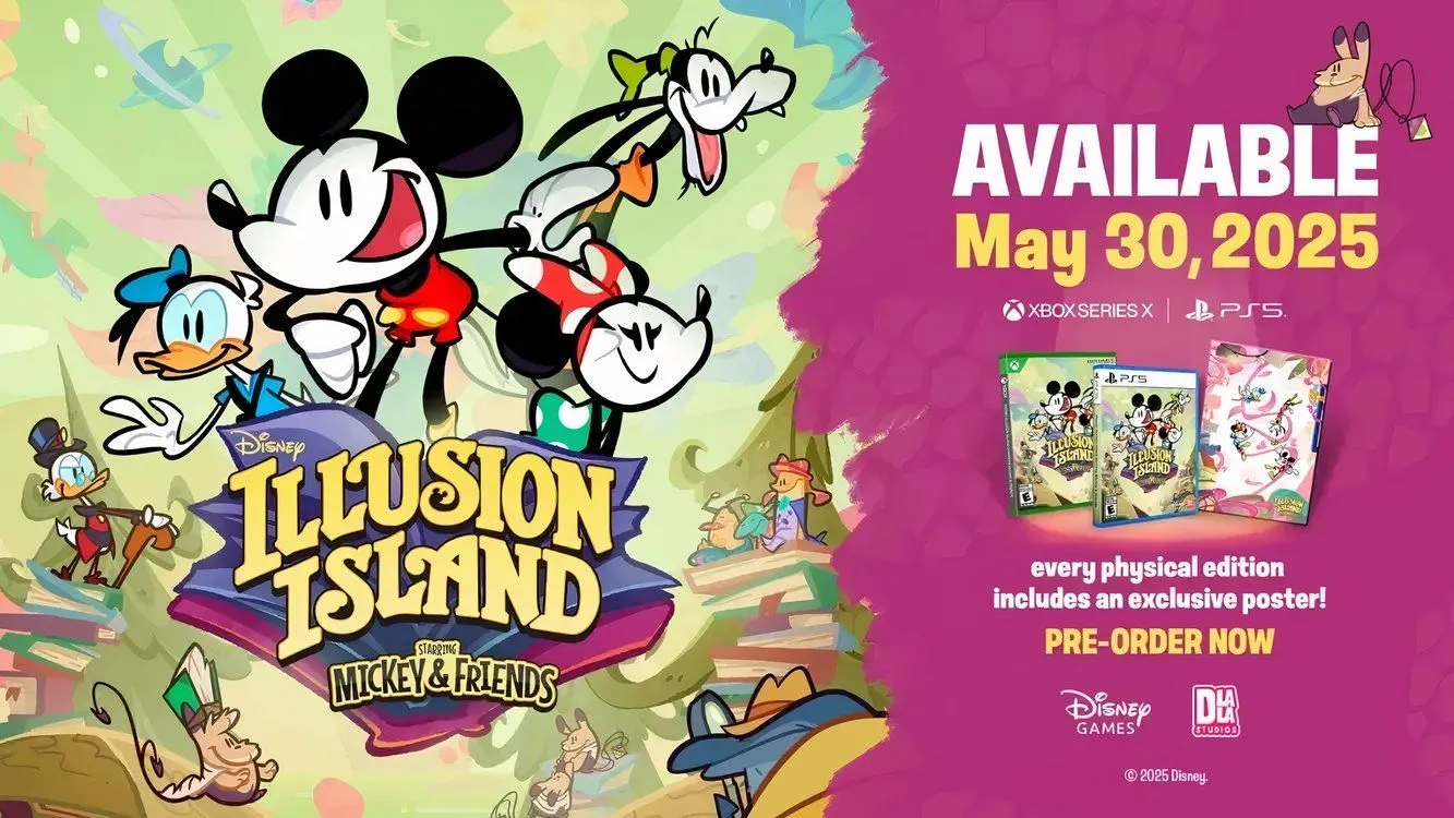 Mickey và những người bạn trong cuộc phiêu lưu mới của Disney Illusion Island Starring Mickey & Friends trên các hệ máy PC và console