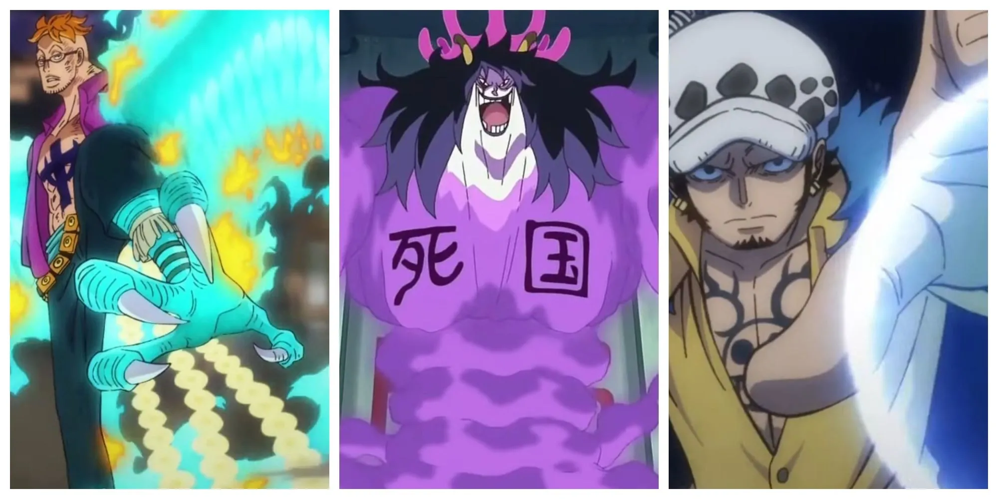 Minh họa sức mạnh đa dạng của các Trái Ác Quỷ mạnh nhất trong One Piece