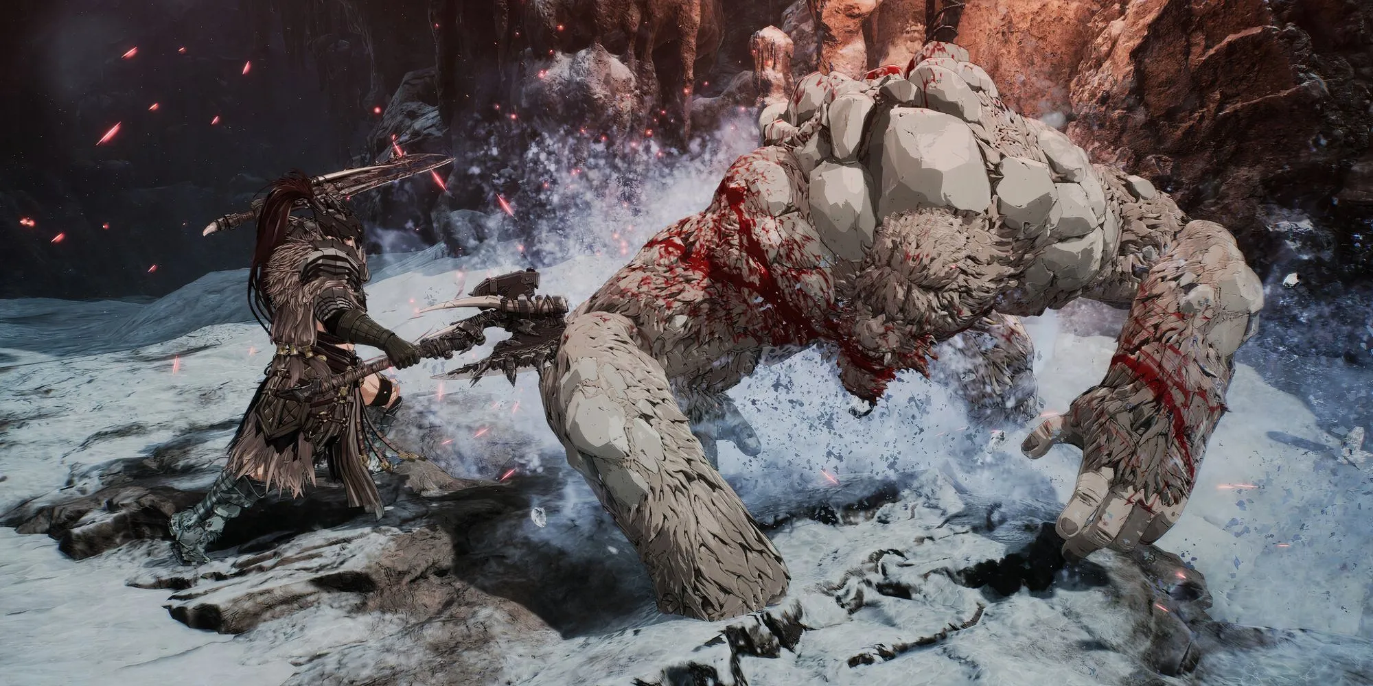 Một con boss khổng lồ và đáng sợ trong The First Berserker Khazan, thể hiện độ thử thách của game.