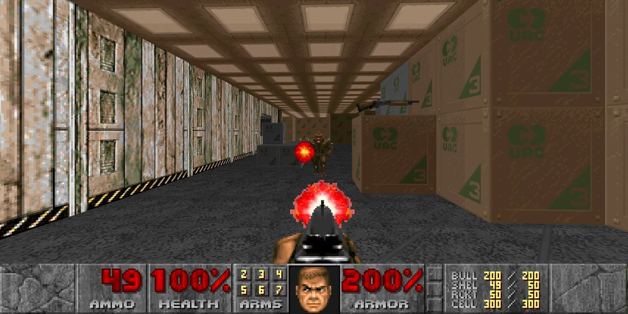 Nhân vật Doom Slayer chiến đấu với quỷ dữ trong Doom (1993)