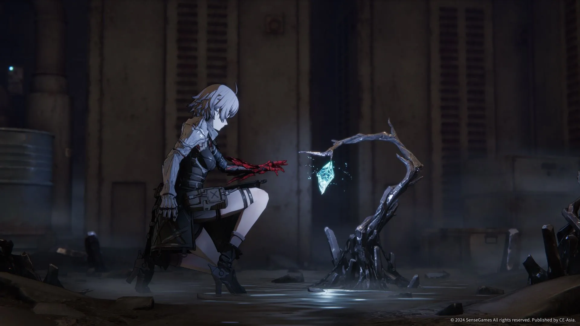 Nhánh cây phát sáng trong AI Limit, tượng trưng cho điểm lưu game quen thuộc của dòng game Soulslike