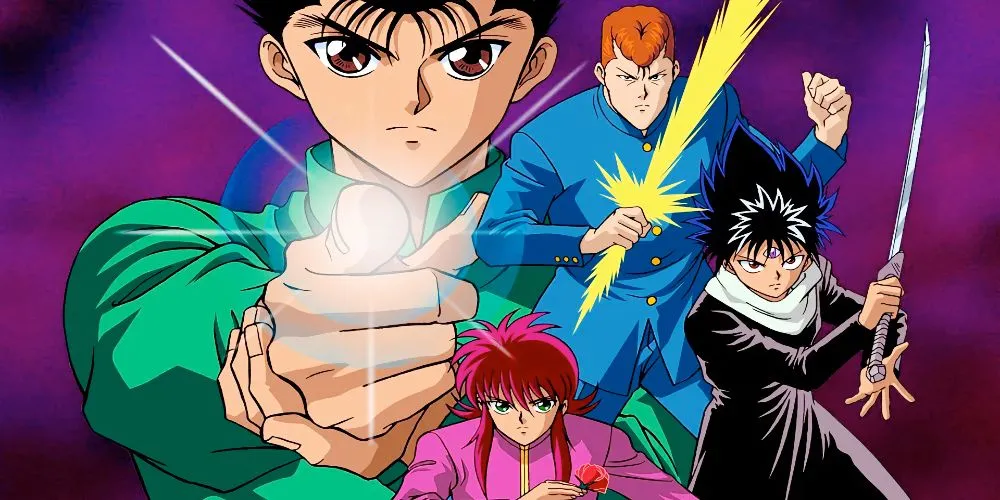 Nhóm bạn Yusuke, Kuwabara, Kurama và Hiei trong anime shonen kinh điển Yu Yu Hakusho.