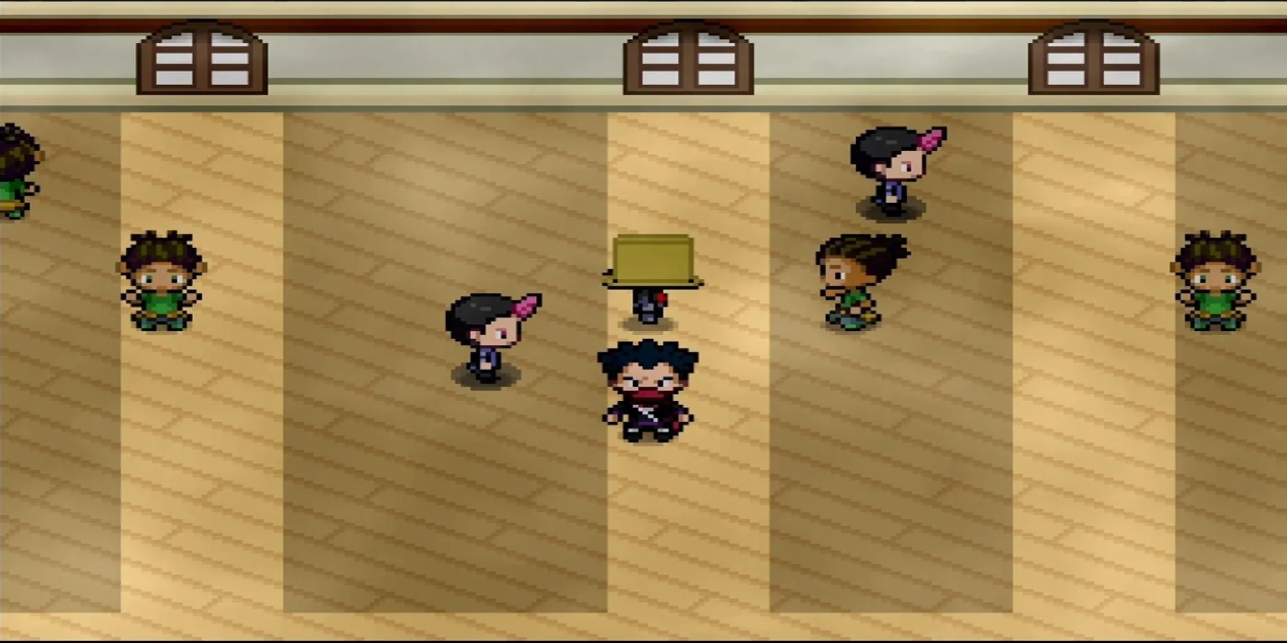 Nội thất Nhà thi đấu Fuchsia City trước trận đấu với Gym Leader Koga trong Pokemon Infinite Fusion