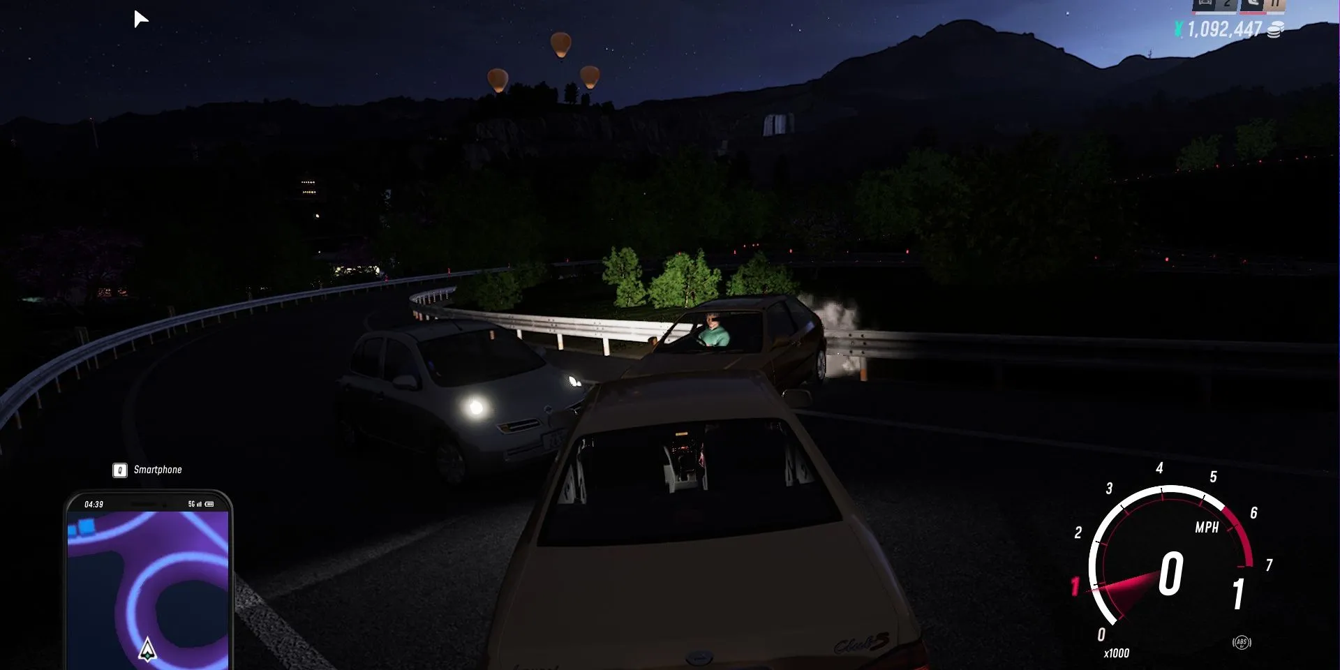 Pha va chạm của ba chiếc xe trong game JDM Japanese Drift Master