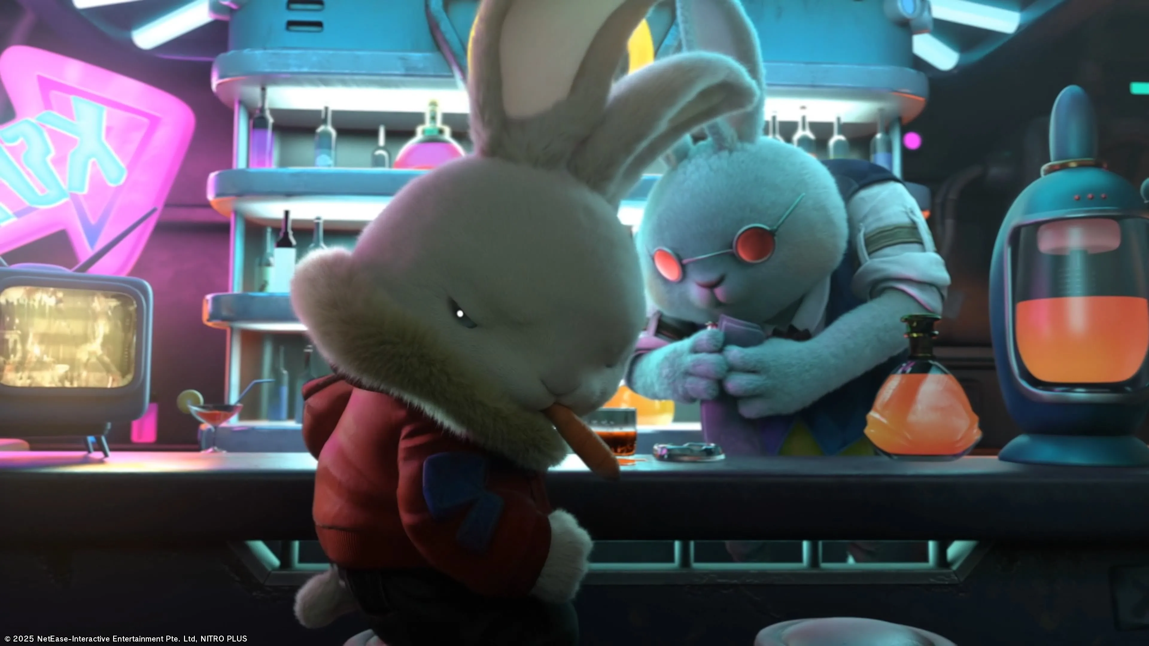 Quán bar ấm cúng trong ngôi làng tuyết của Rusty Rabbit nơi game thủ nhận nhiệm vụ phụ