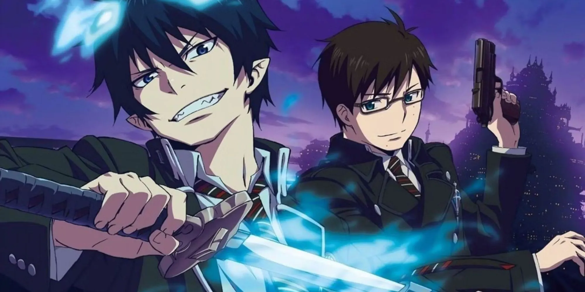 Rin Okumura với ngọn lửa xanh đặc trưng của Blue Exorcist