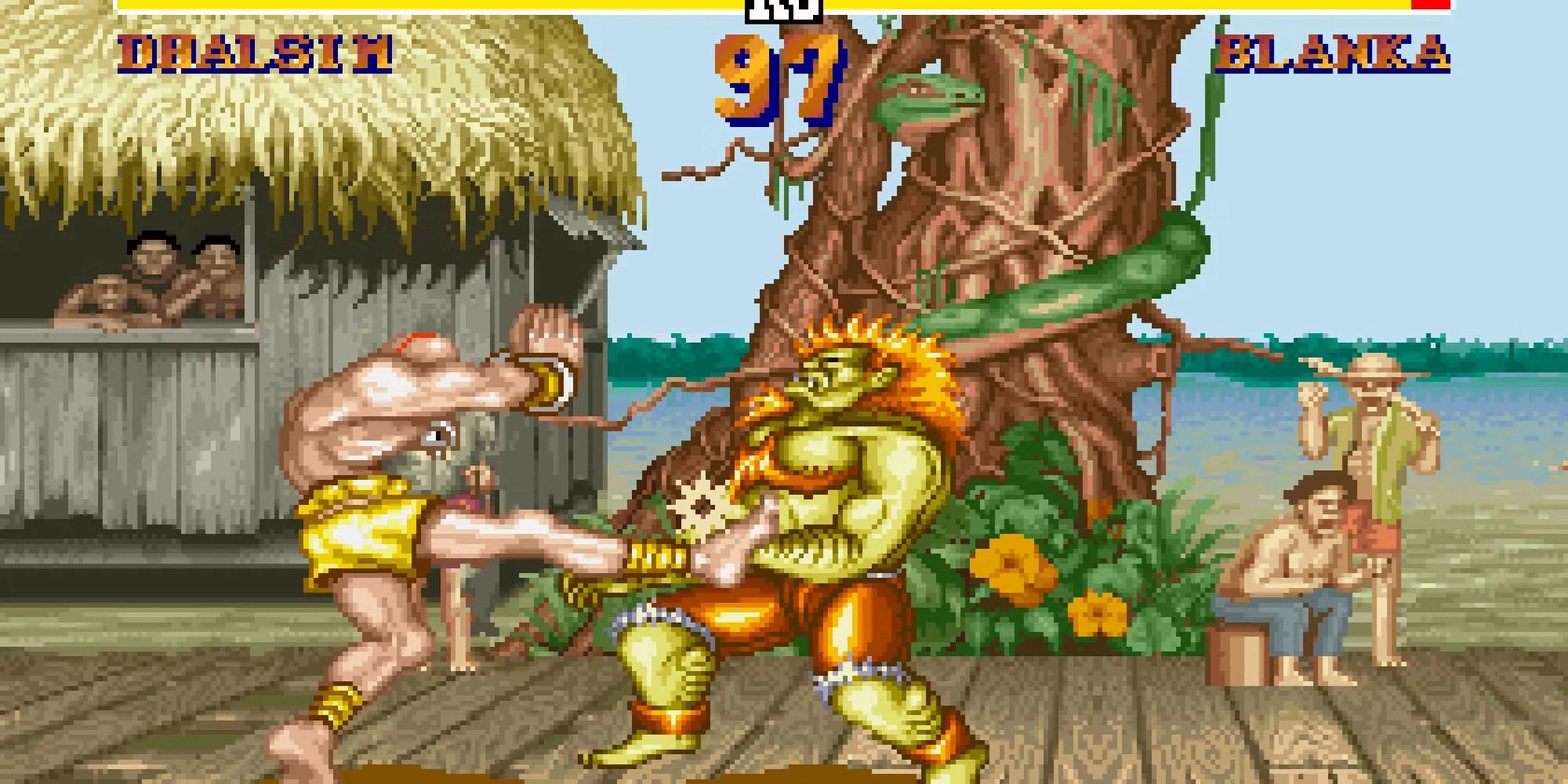 Ryu tung chưởng Hadoken trong Street Fighter II, một trong những tựa game đối kháng huyền thoại nhất mọi thời đại.