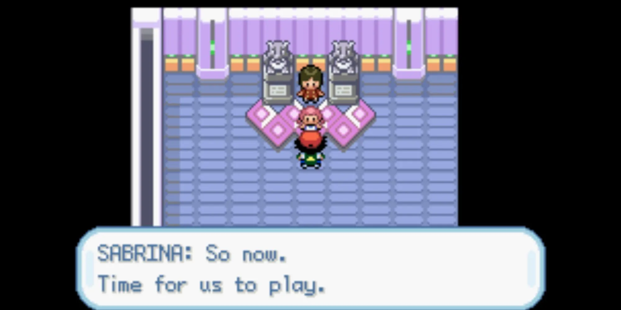 Sabrina, nhà lãnh đạo Gym Saffron City, với khả năng tâm linh mạnh mẽ trong Pokemon Ash Gray