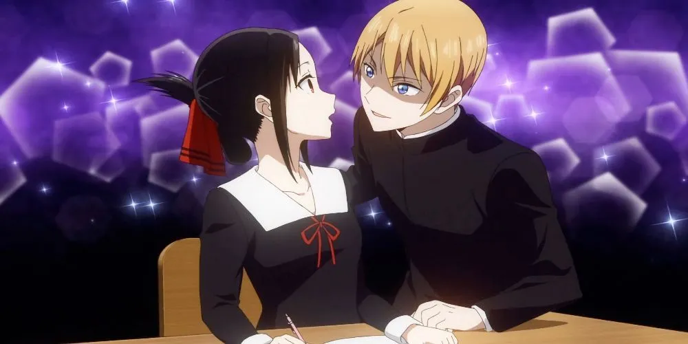 Shirogane và Kaguya trong khung cảnh tỏ tình lãng mạn của Kaguya-sama: Love is War