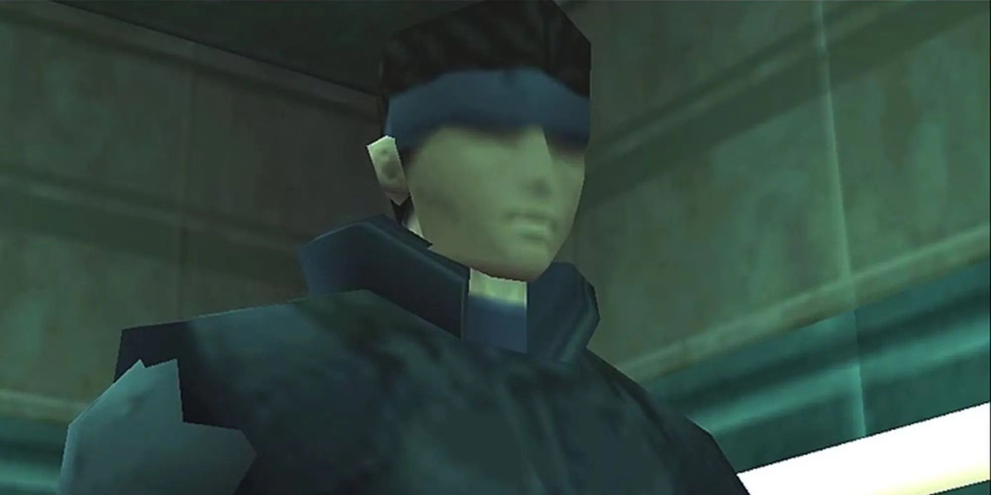 Solid Snake ẩn nấp trong Metal Gear Solid, một kiệt tác game hành động lén lút với cốt truyện sâu sắc.