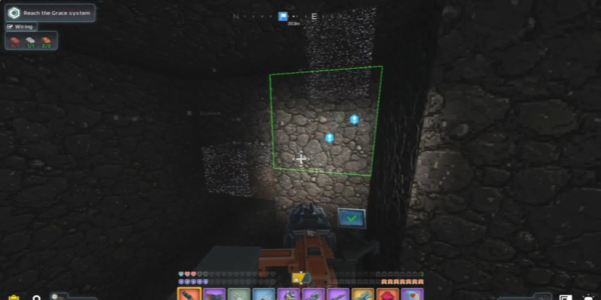 Sử dụng công cụ quét để định vị quặng trong Cubic Odyssey