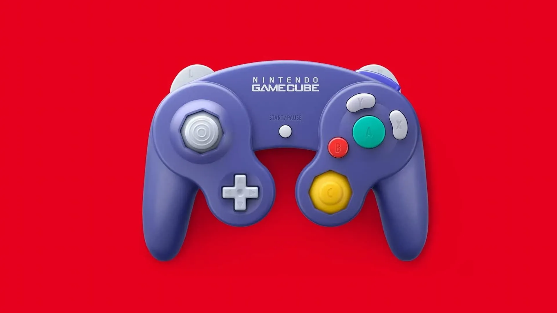 Tay cầm Nintendo GameCube màu tím kết nối với máy Nintendo Switch 2, thể hiện khả năng tương thích giữa hai thiết bị