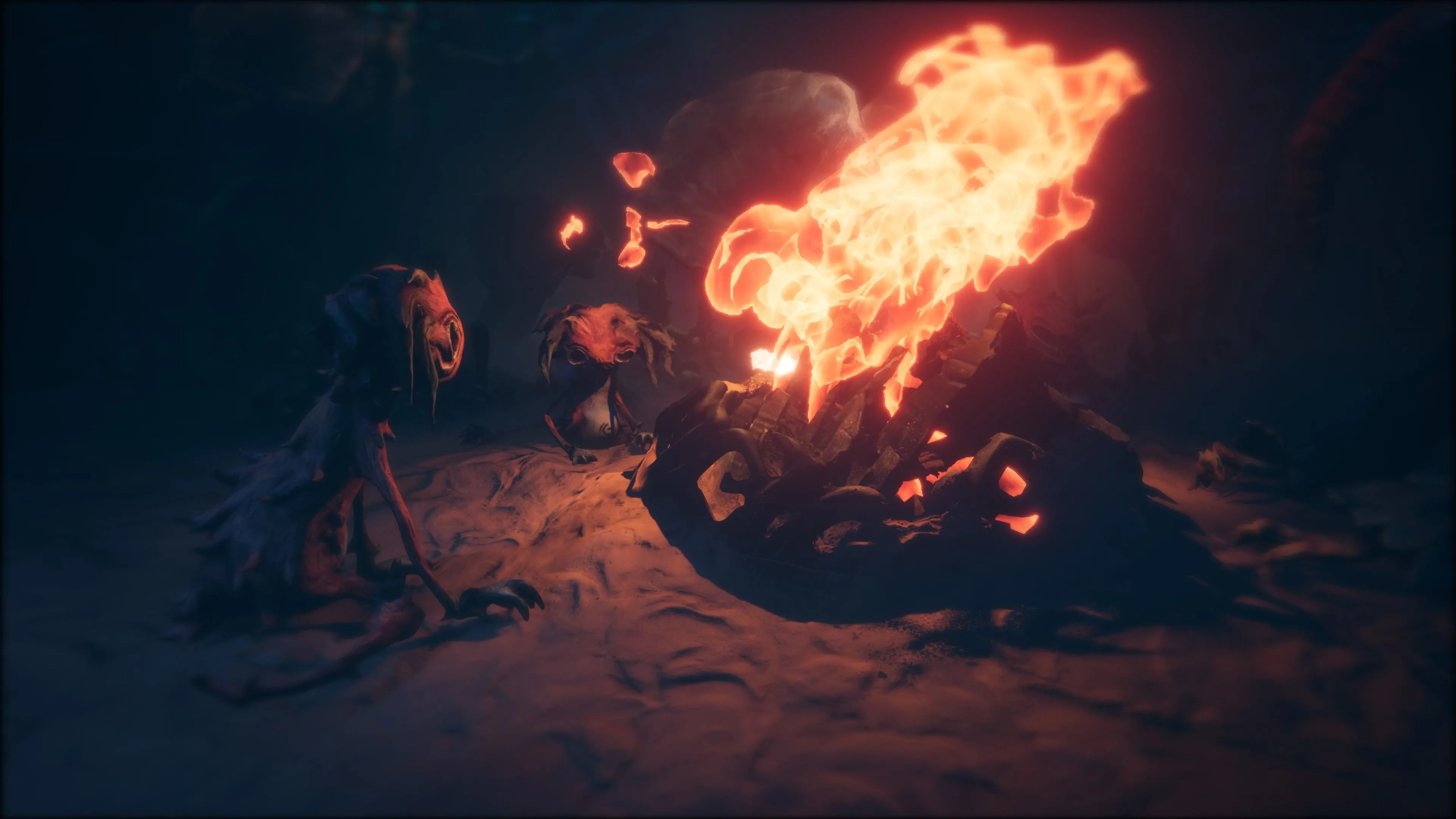 The Midnight Walk bonfire