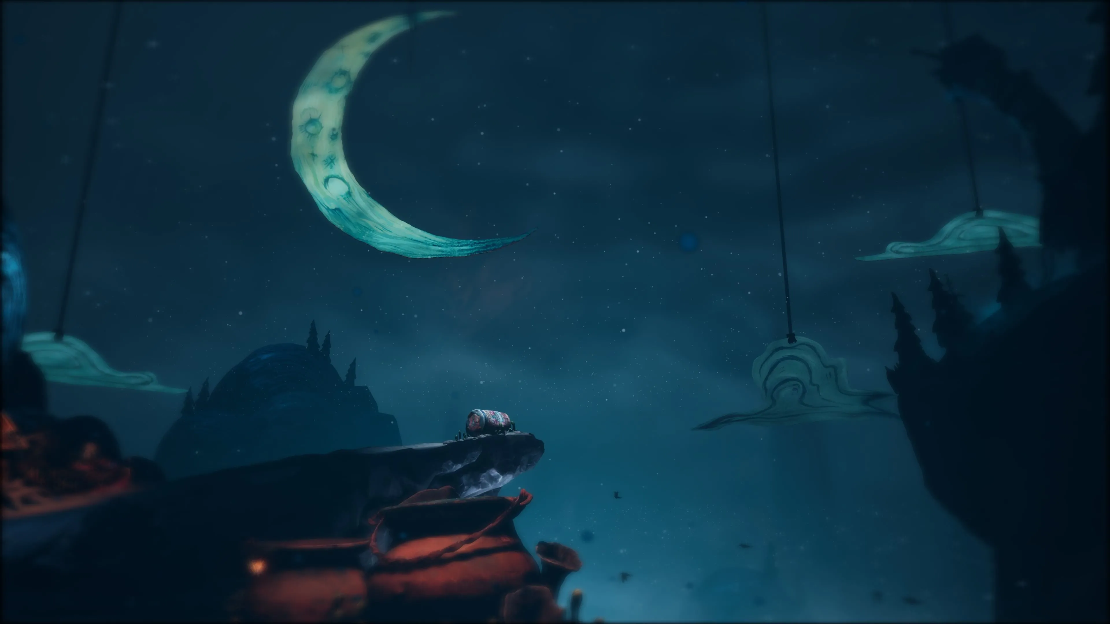 The Midnight Walk moon scene