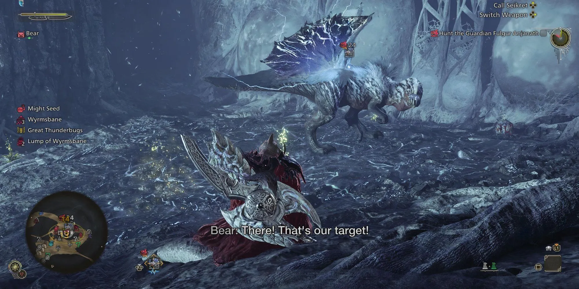 Thợ săn đối đầu quái vật Guardian Doshaguma trong Monster Hunter Wilds để nhận nhiều điểm kinh nghiệm Hunter Rank