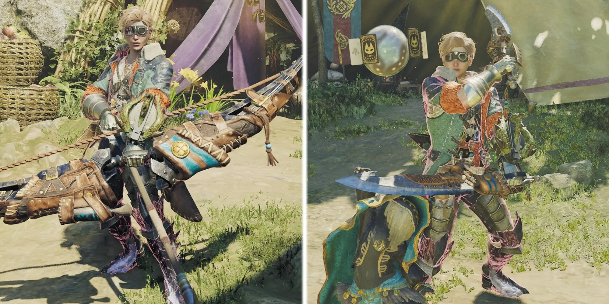 Thợ săn linh hoạt với Cung và Song Đao trong Monster Hunter Wilds