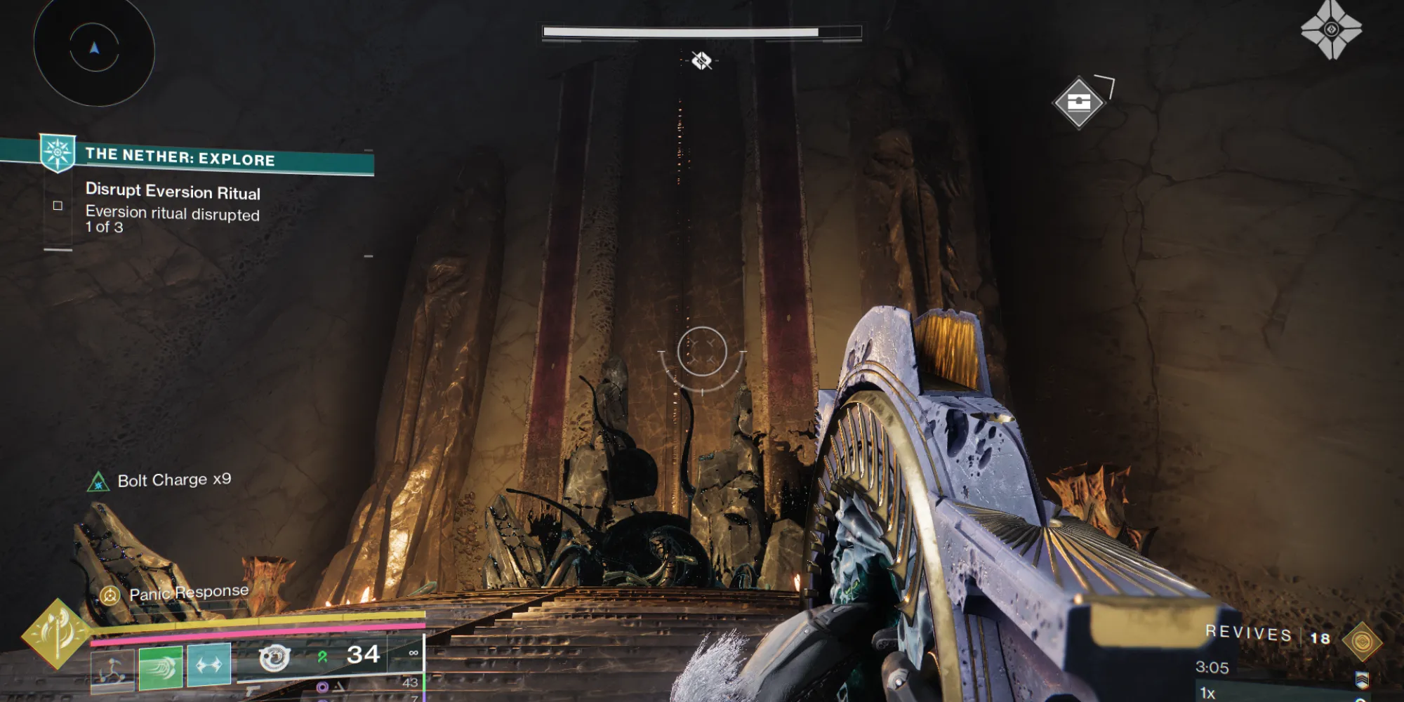 Tiêu diệt Taken Ogre miniboss bí mật tại Trenchway trong The Nether Destiny 2