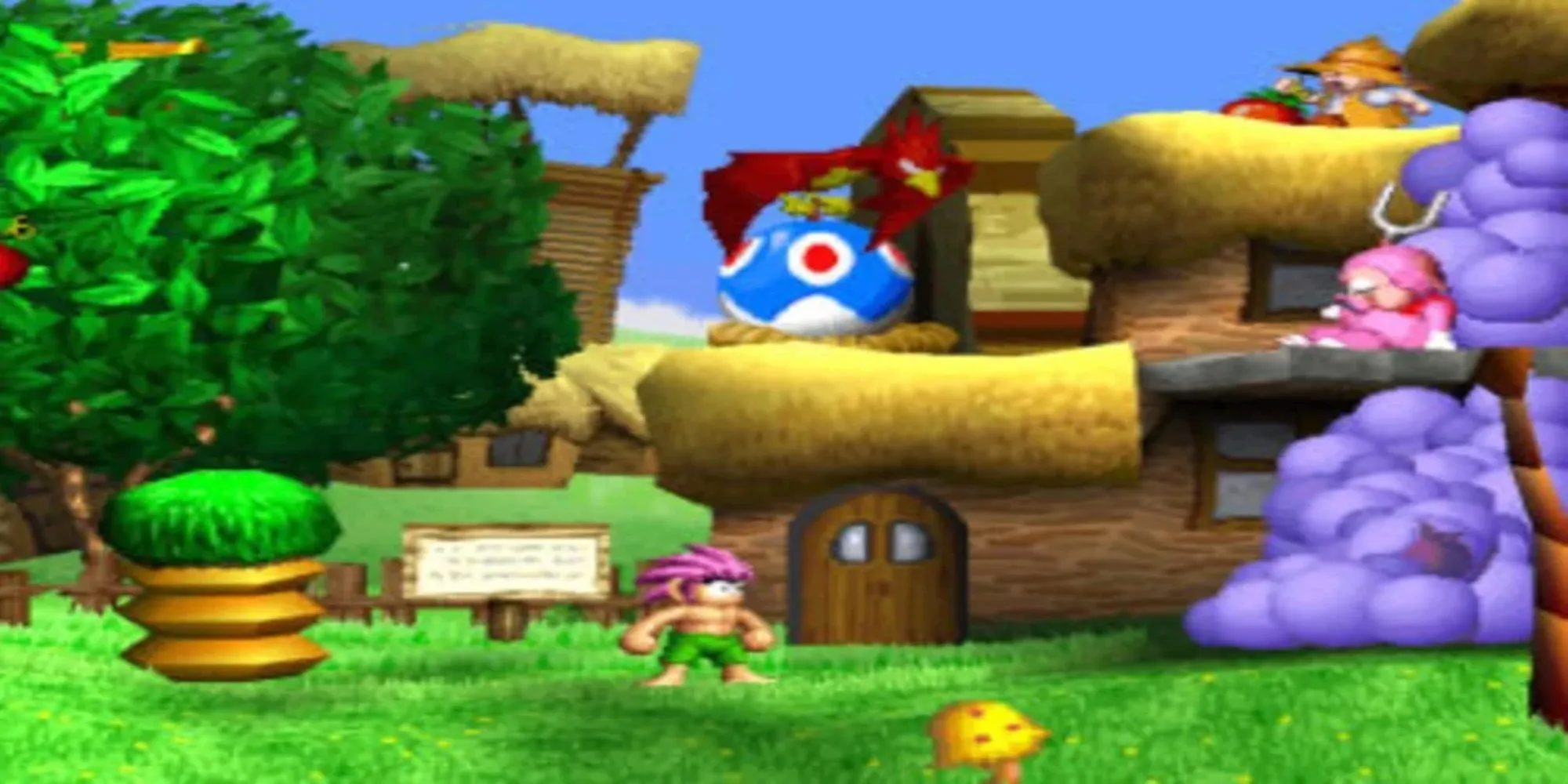 Tomba! - nhân vật chính Tomba với mái tóc hồng đặc trưng trong một tựa game phiêu lưu platform độc đáo