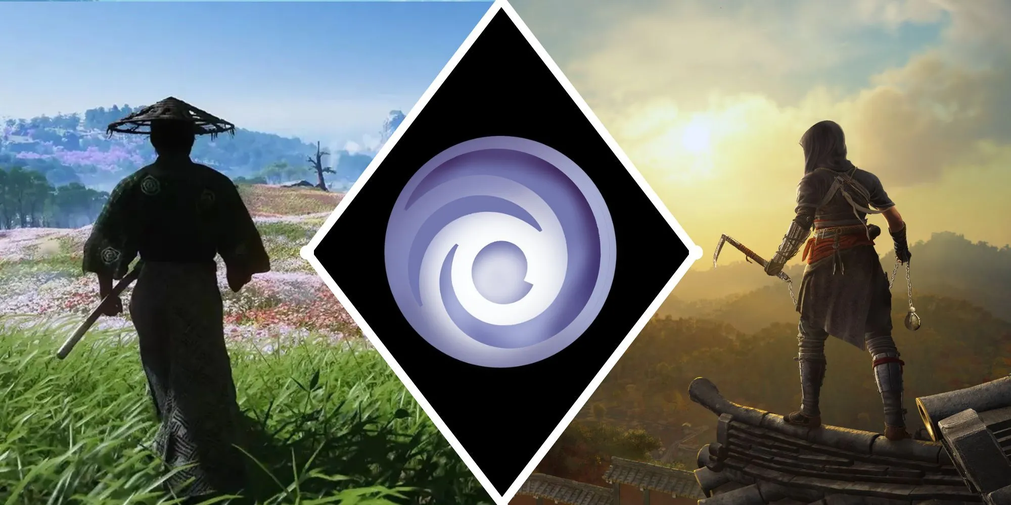 Tổng hợp bìa game thế giới mở nổi tiếng của Ubisoft, minh họa cho sự phổ biến của thể loại này.