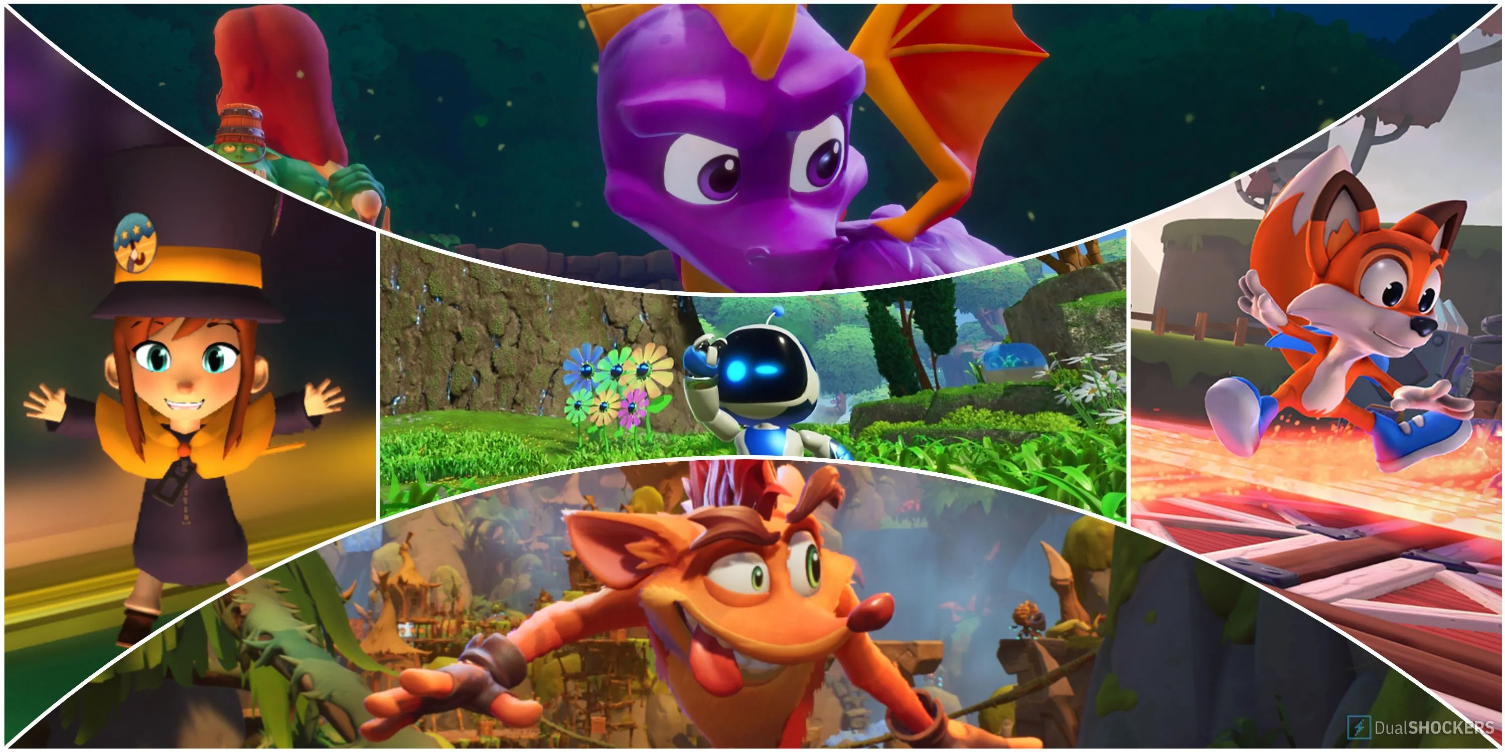 Tổng hợp các tựa game platformer tương tự Astro Bot như Spyro, Crash Bandicoot và A Hat in Time