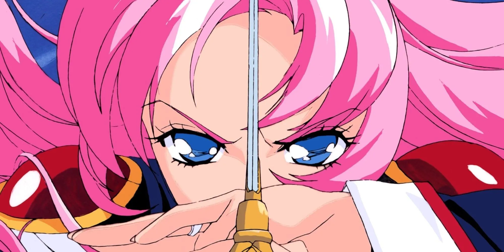 Utena Tenjou cầm thanh kiếm của mình trong anime Revolutionary Girl Utena