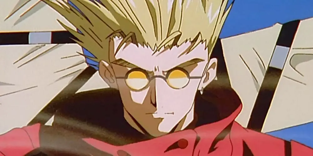 Vash the Stampede trong Trigun, tay súng thiện xạ mang biệt danh Humanoid Typhoon với quá khứ bí ẩn.