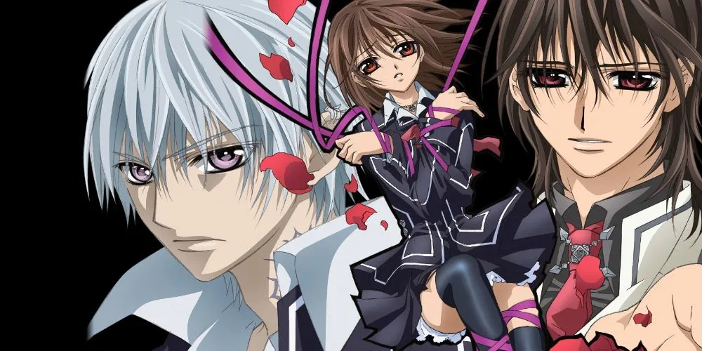 Yuki Cross và Zero Kiryu trong bối cảnh lãng mạn bí ẩn của Vampire Knight