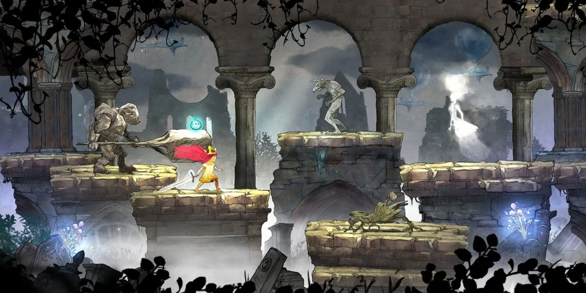 Ảnh chụp màn hình trận chiến trong game Child of Light