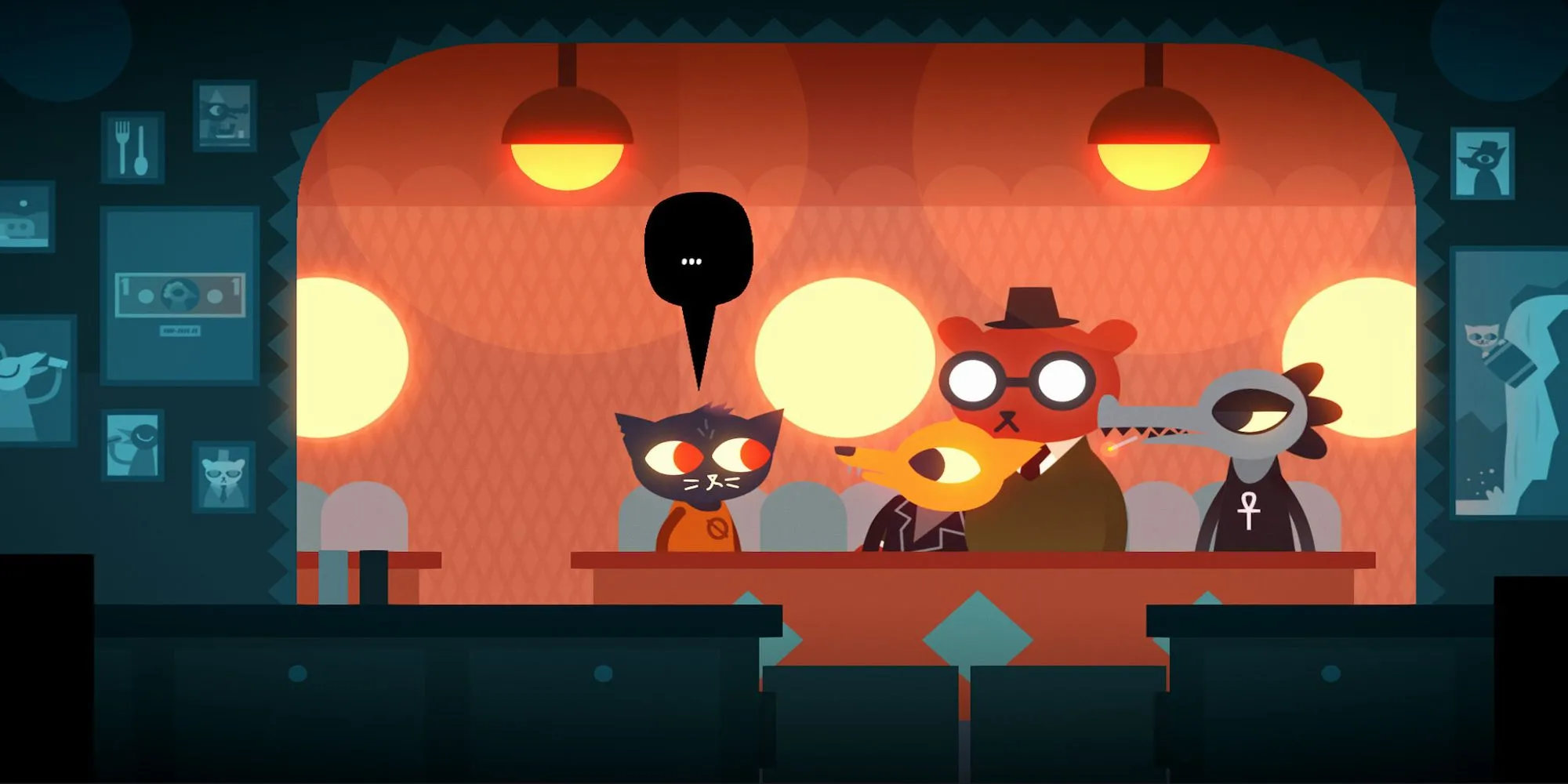 Ba nhân vật chính từ Night in the Woods tụ tập cùng nhau trong một cảnh đời thường