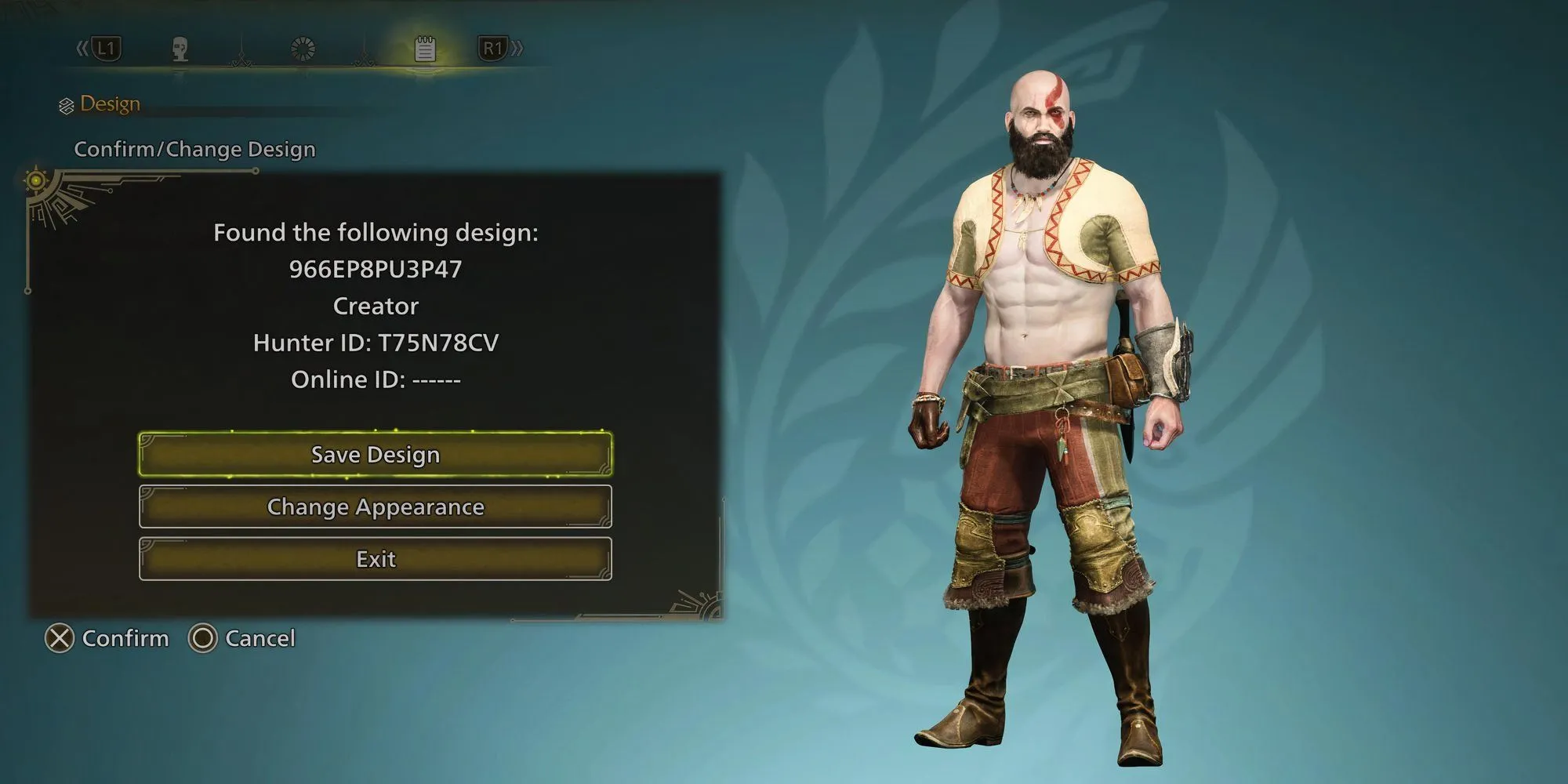 Biểu tượng Kratos của God of War trong Monster Hunter Wilds qua mã tùy chỉnh