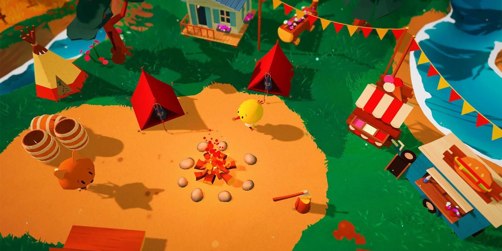 Bối cảnh khu rừng ấm cúng trong game mô phỏng cuộc sống Haven Park