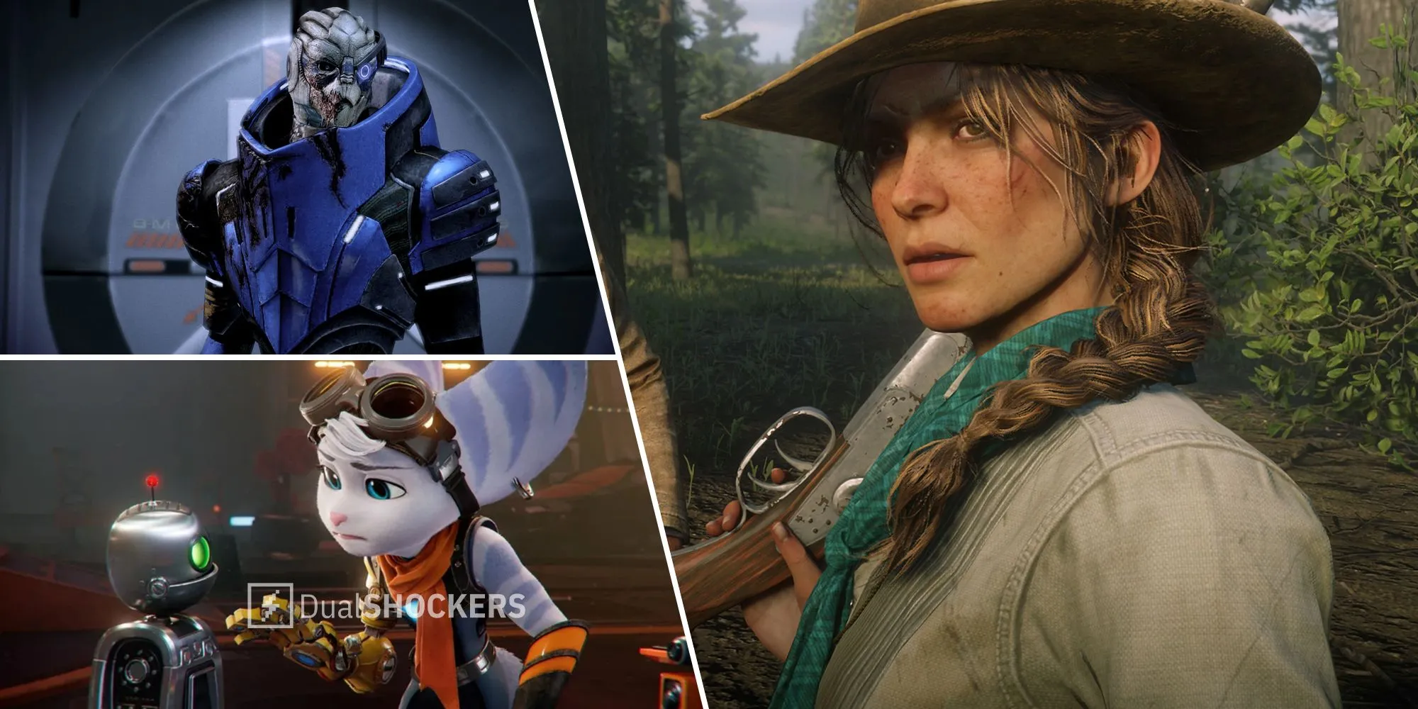 Các nhân vật phụ Garrus Vakarian, Rivet, Sadie Adler
