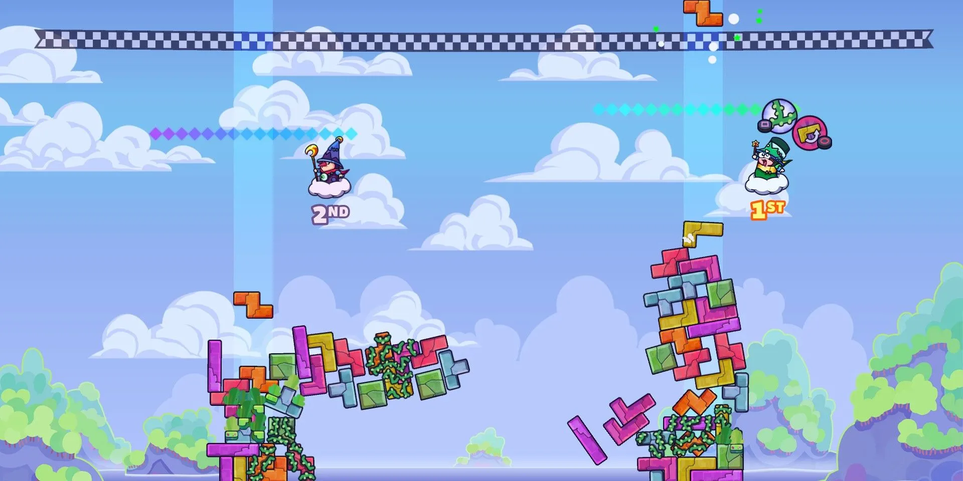 Các tòa tháp sụp đổ trong cảnh hỗn loạn của Tricky Towers