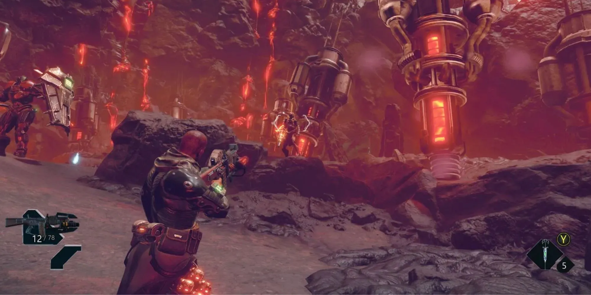 Cảnh chiến đấu bắn súng trong game Immortal Unchained