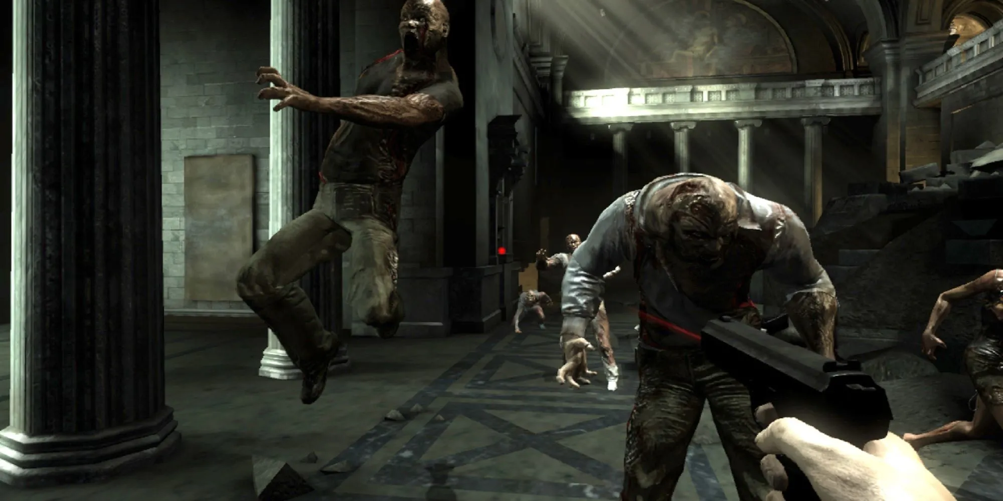 Cảnh chiến đấu sinh tồn trong game Alone in the Dark 2008