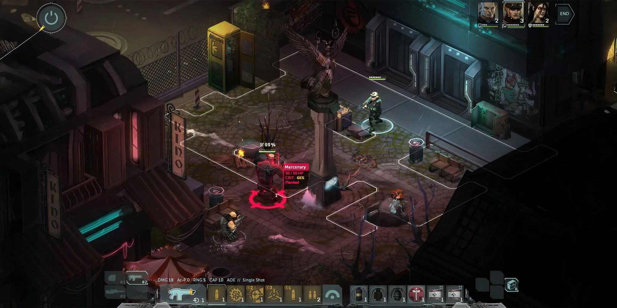 Cảnh chiến đấu trong game Shadowrun Dragonfall