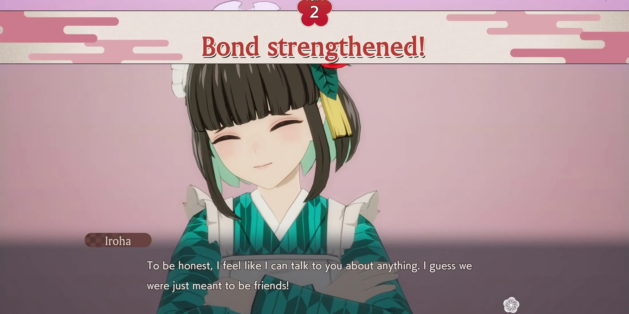 Cảnh tăng cường mối quan hệ (bond strengthening) với nhân vật NPC trong Rune Factory Guardians Of Azuma, yếu tố mô phỏng đời sống.