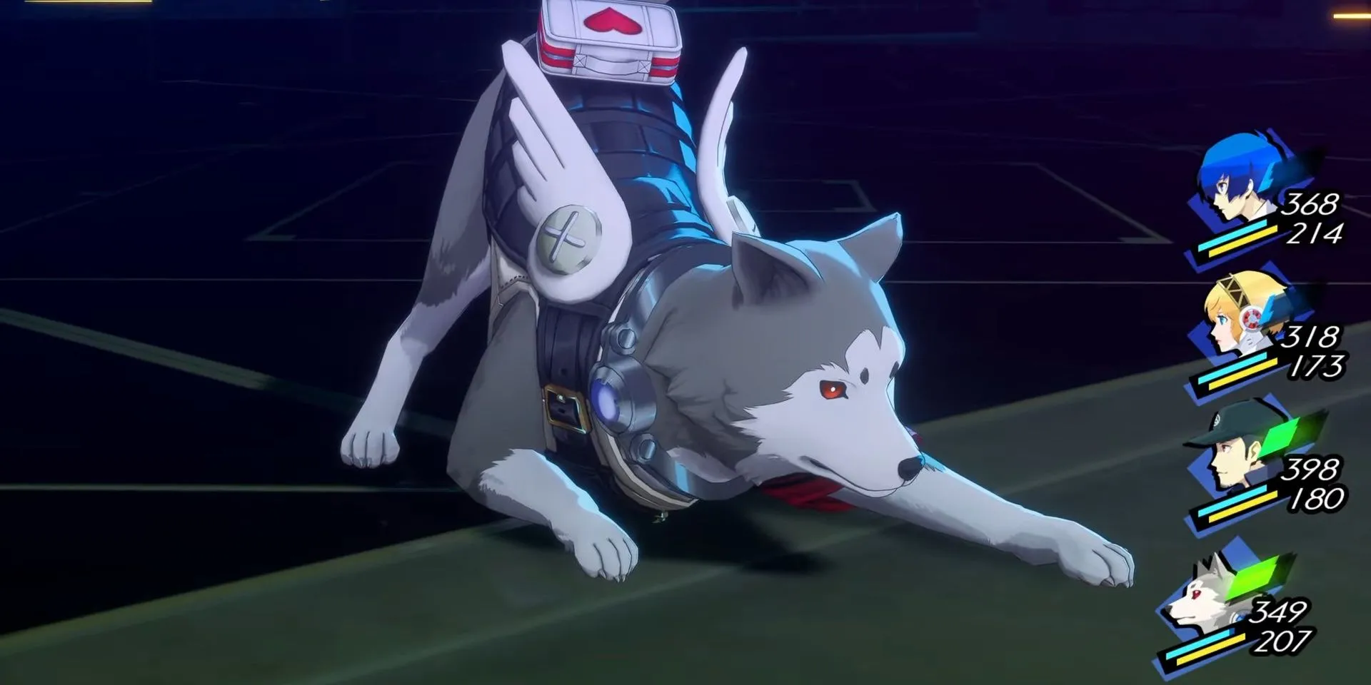 Chú chó Shiba Inu trắng Koromaru với Persona Cerberus sẵn sàng tham chiến trong JRPG Persona 3 Reload
