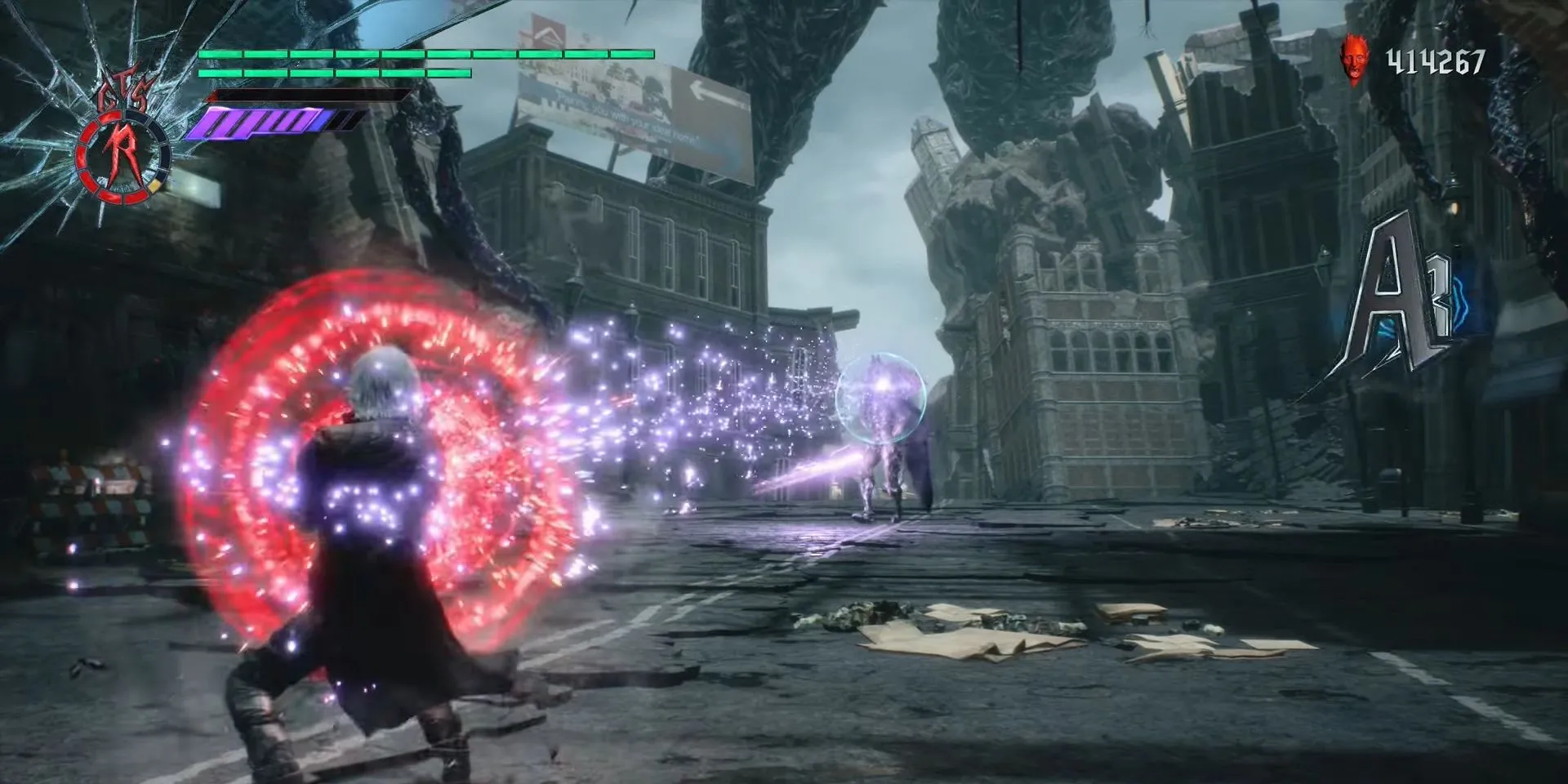 Devil May Cry 5 - Dante kích hoạt Style Royal Guard để phản đòn