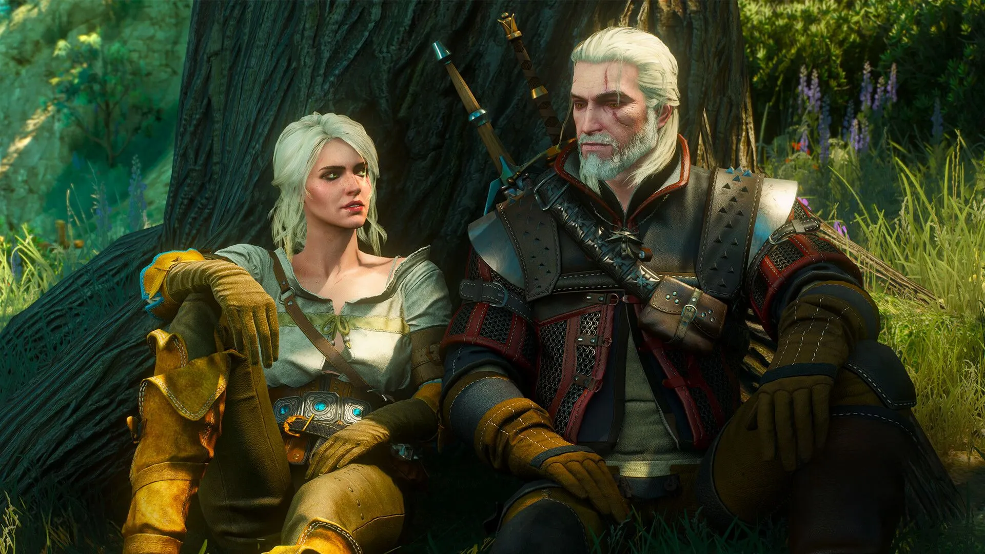 Geralt và Ciri trong game nhập vai hành động thế giới mở The Witcher 3 Wild Hunt